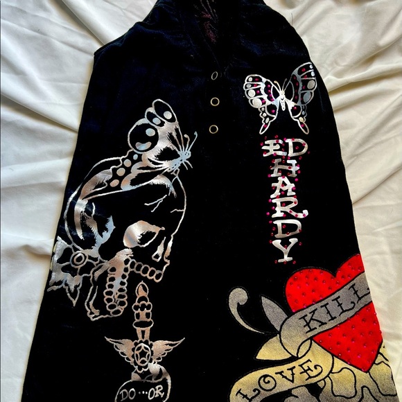 Ed Hardy Tops - Ed Hardy halter tunic S
